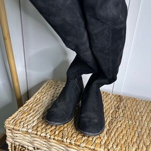 Black Suede over the Knee‎  Boots size 6